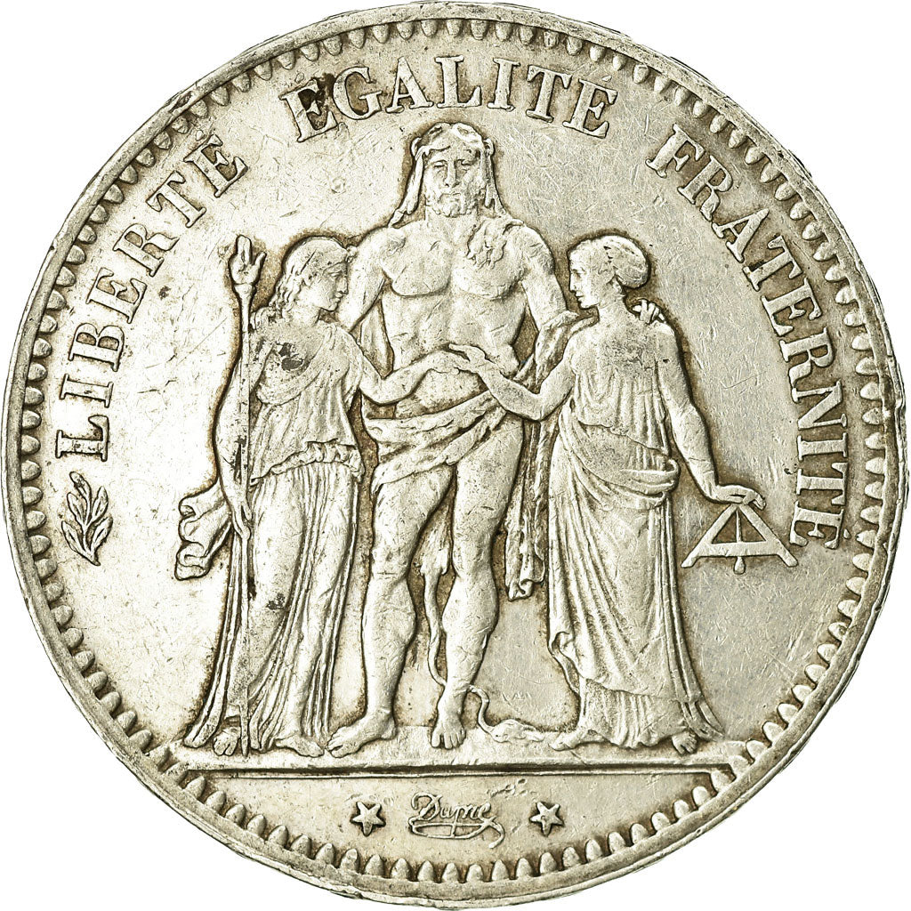 Monnaie, France, Hercule, 5 Francs, 1876, Paris, TB+, Argent, Gadoury:745a