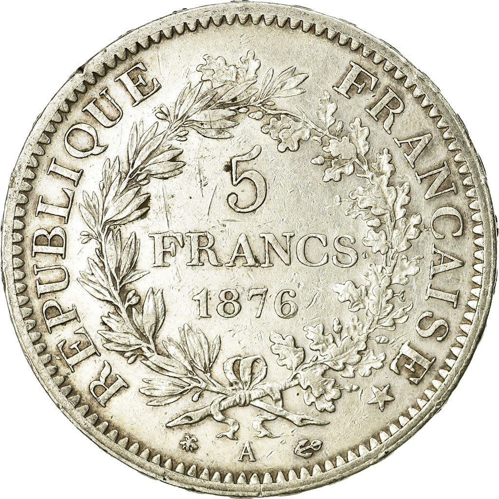 Monnaie, France, Hercule, 5 Francs, 1876, Paris, TB+, Argent, Gadoury:745a