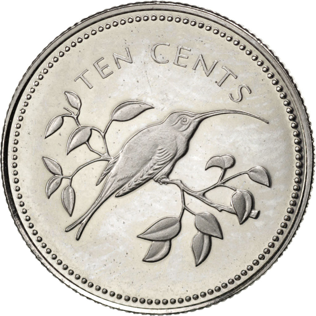 BELIZE, 10 Cents, 1974, Franklin Mint, KM #40, MS(65-70), Copper-Nickel, 16.95,.