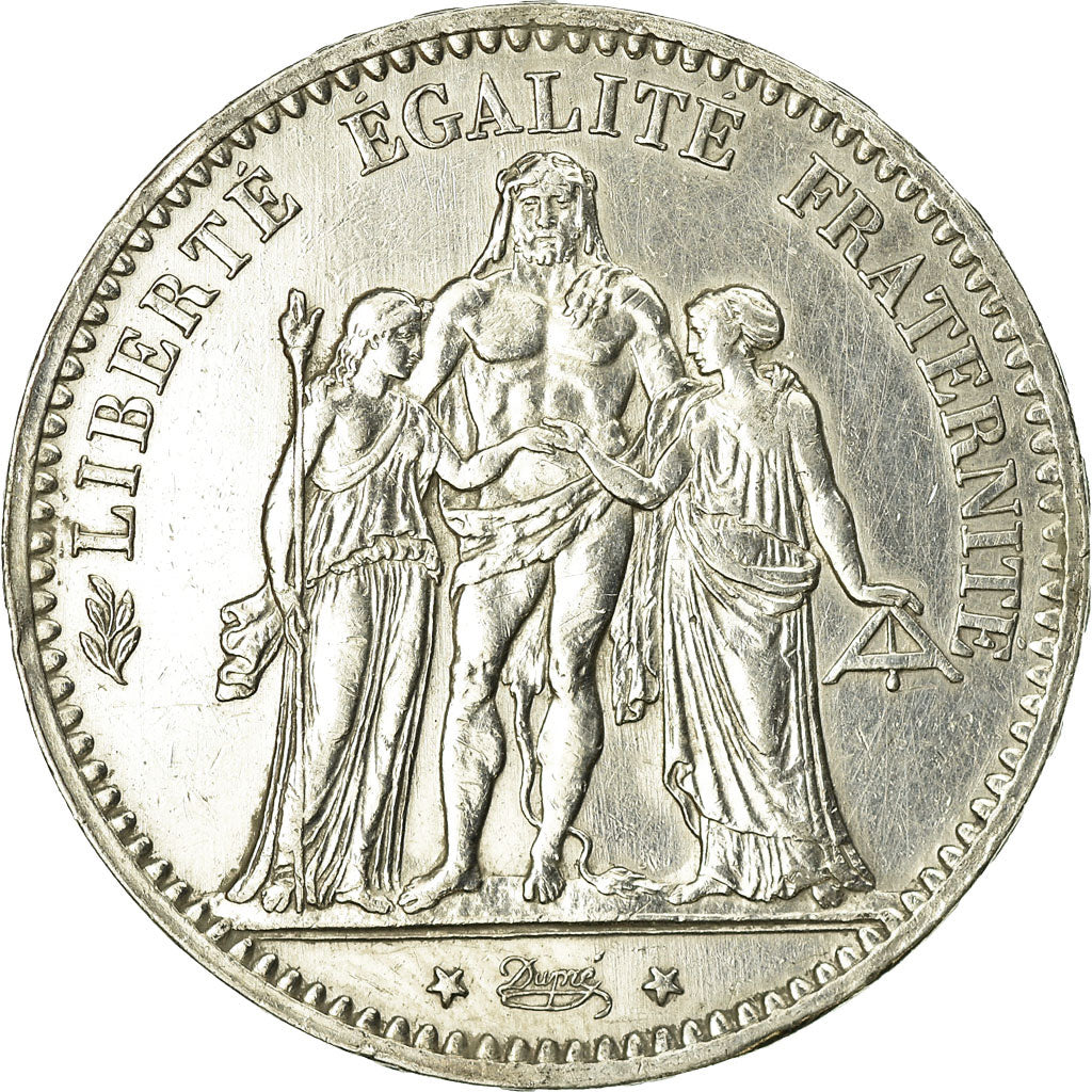 Coin, France, Hercule, 5 Francs, 1876, Paris, EF(40-45), Silver, KM:820.1