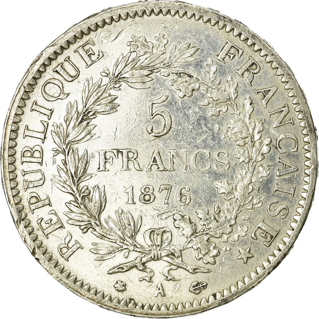 Monnaie, France, Hercule, 5 Francs, 1876, Paris, TTB, Argent, Gadoury:745a