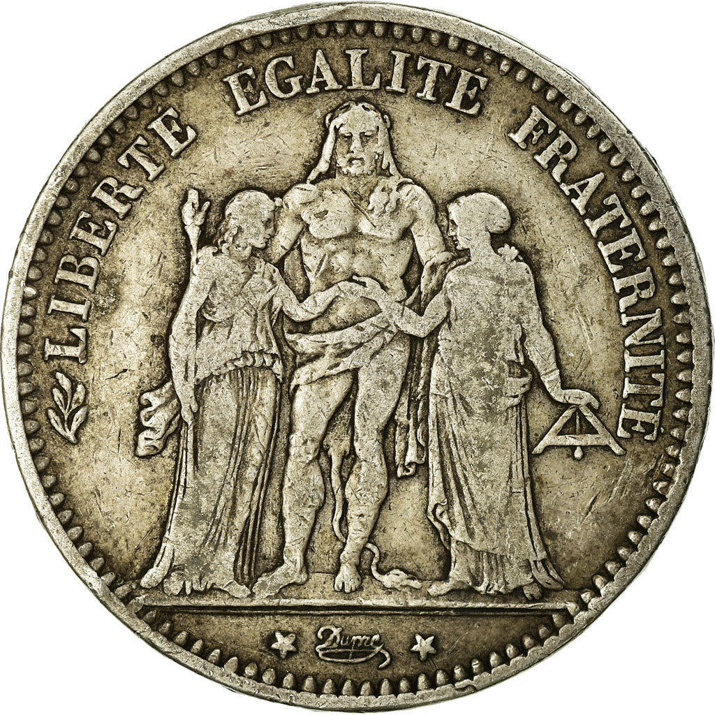 Münze, Frankreich, Hercule, 5 Francs, 1874, Paris, S, Silber, KM:820.1