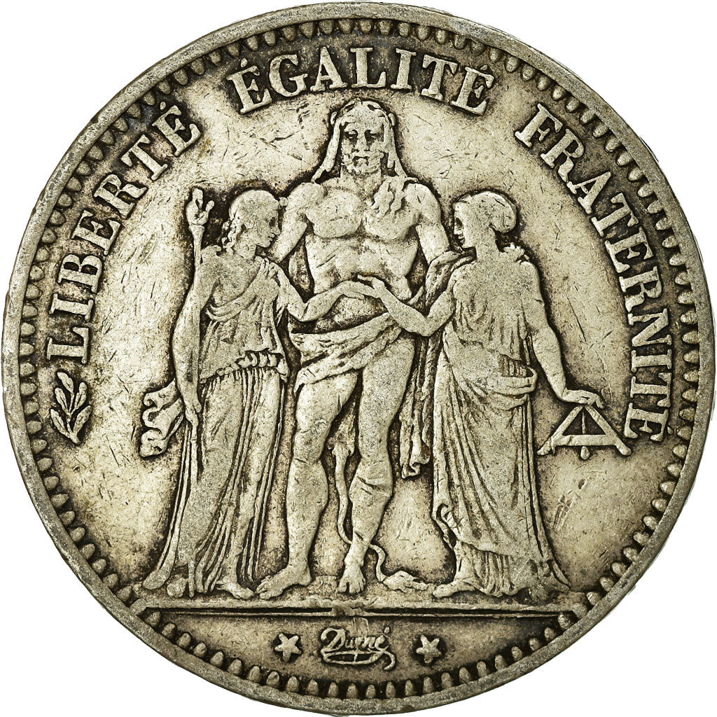 Coin, France, Hercule, 5 Francs, 1874, Paris, VF(20-25), Silver, KM:820.1