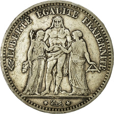 Coin, France, Hercule, 5 Francs, 1874, Paris, VF(20-25), Silver, KM:820.1