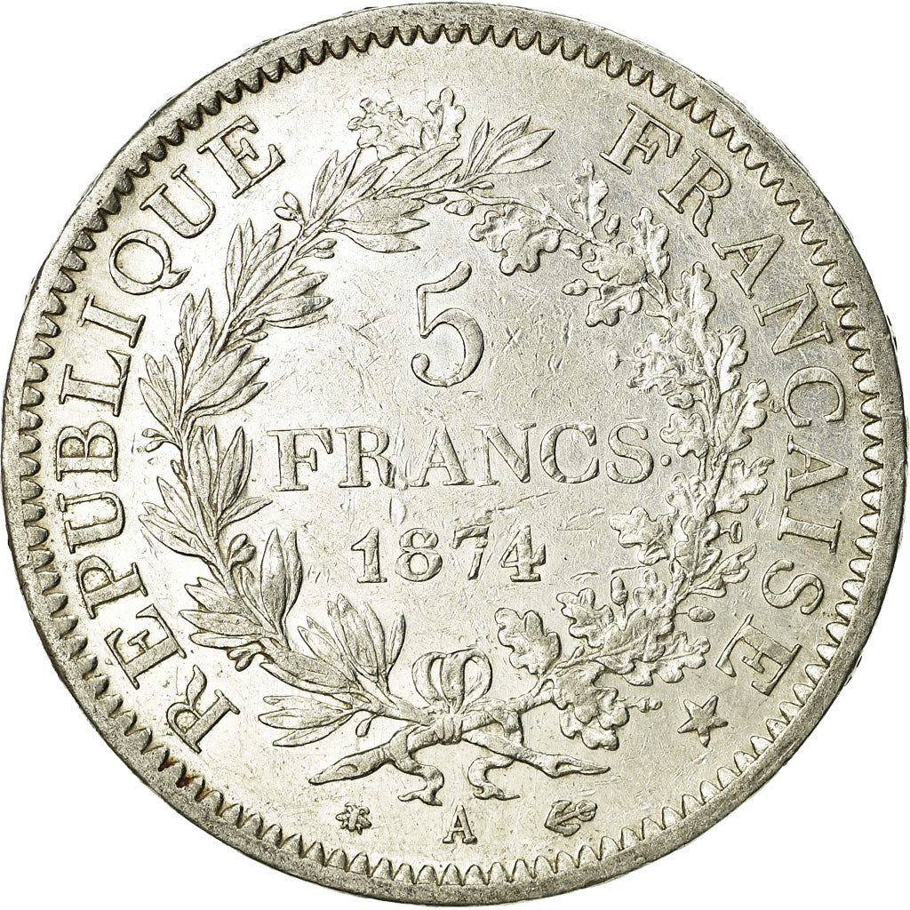 Monnaie, France, Hercule, 5 Francs, 1874, Paris, TB+, Argent, Gadoury:745a