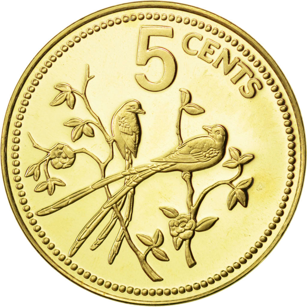 Belize, 5 Cents, 1976, KM #47, MS(65-70), Nickel-Bronze, 3.63