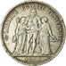 Moneda, Francia, Hercule, 5 Francs, 1874, Paris, BC+, Plata, KM:820.1