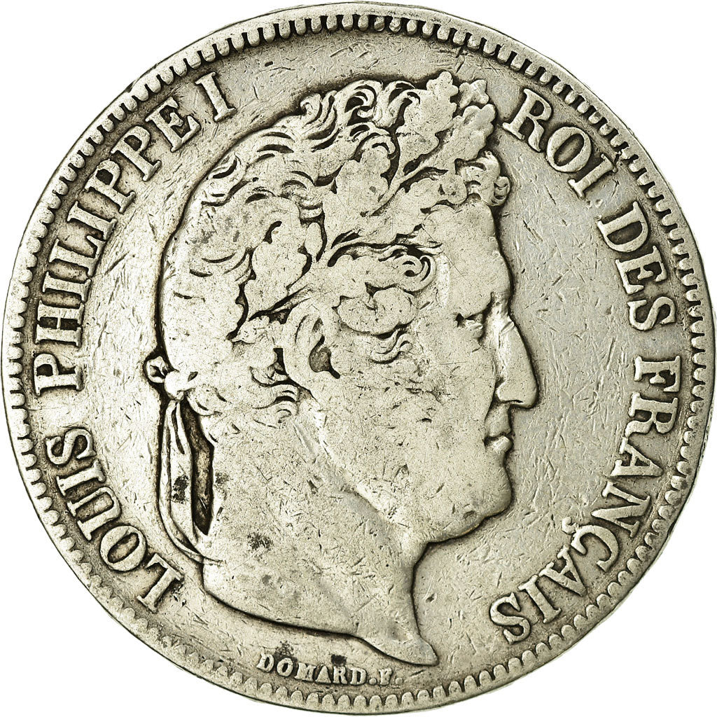 Coin, France, Louis-Philippe, 5 Francs, 1833, Paris, VF(20-25), Silver