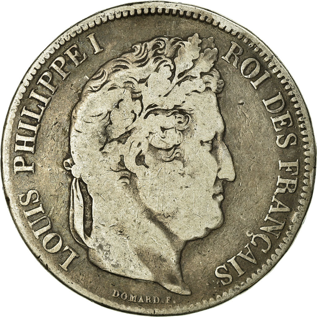Coin, France, Louis-Philippe, 5 Francs, 1833, Paris, VF(20-25), Silver