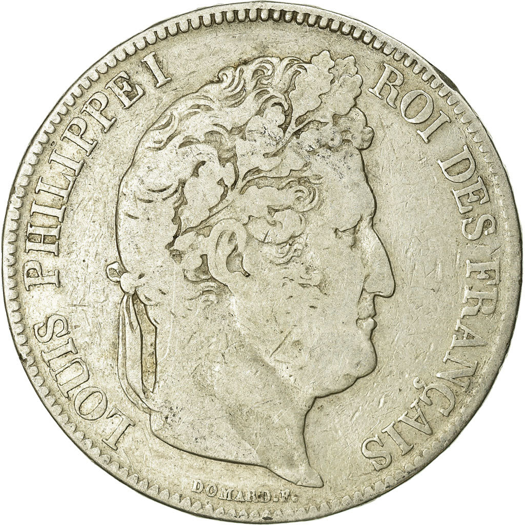 Coin, France, Louis-Philippe, 5 Francs, 1833, Lille, VF(20-25), Silver