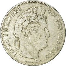 Coin, France, Louis-Philippe, 5 Francs, 1833, Lille, VF(20-25), Silver