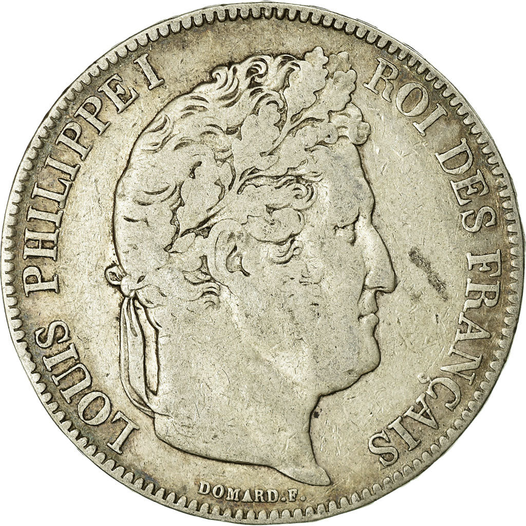 Coin, France, Louis-Philippe, 5 Francs, 1833, Lille, VF(20-25), Silver