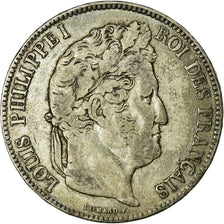 Coin, France, Louis-Philippe, 5 Francs, 1833, Nantes, VF(20-25), Silver