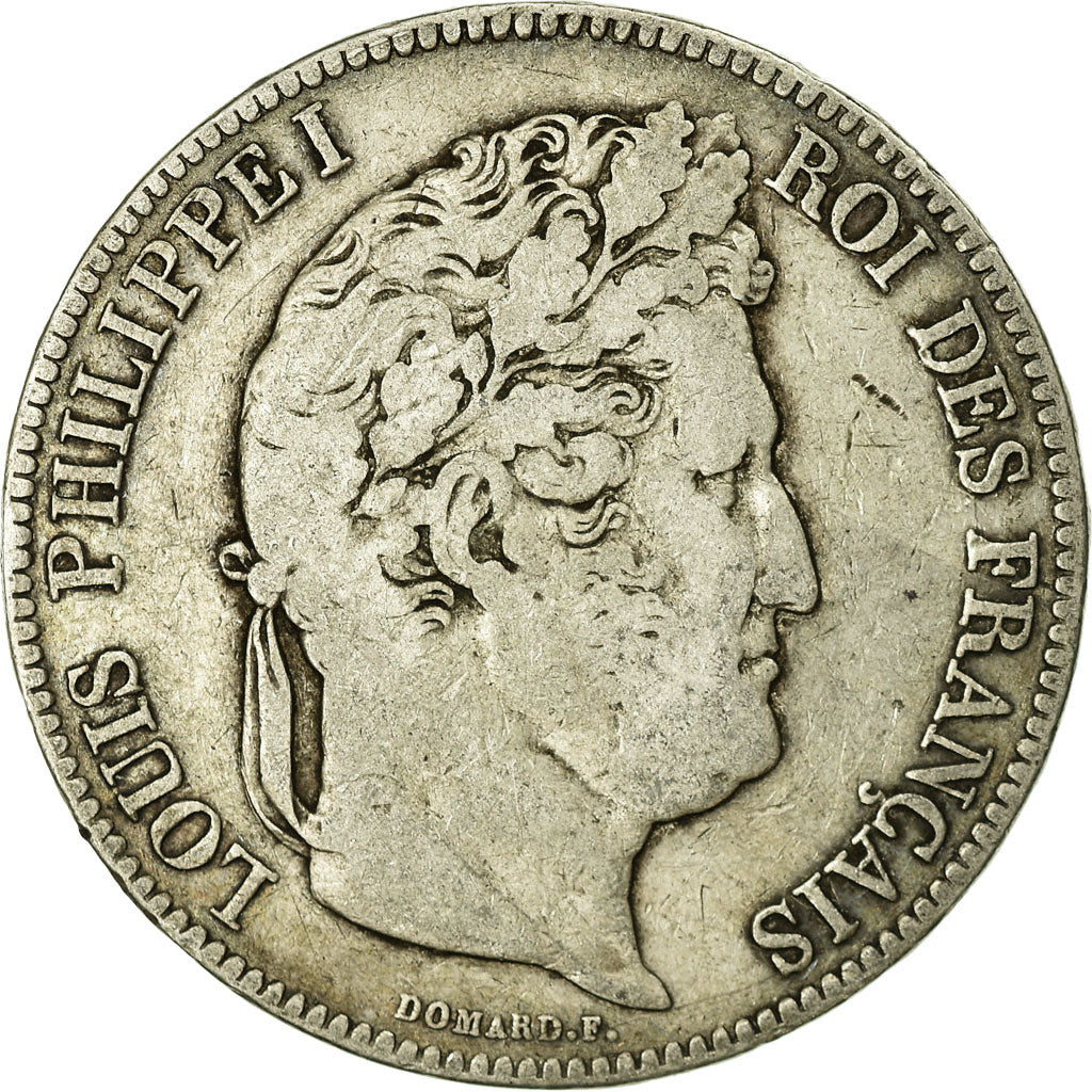 Coin, France, Louis-Philippe, 5 Francs, 1833, Nantes, VF(20-25), Silver