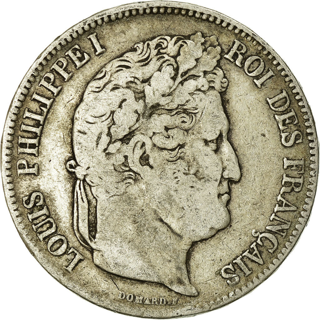 Coin, France, Louis-Philippe, 5 Francs, 1833, Rouen, VF(20-25), Silver