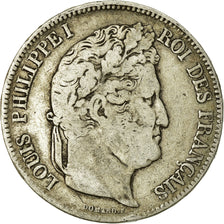 Coin, France, Louis-Philippe, 5 Francs, 1833, Rouen, VF(20-25), Silver