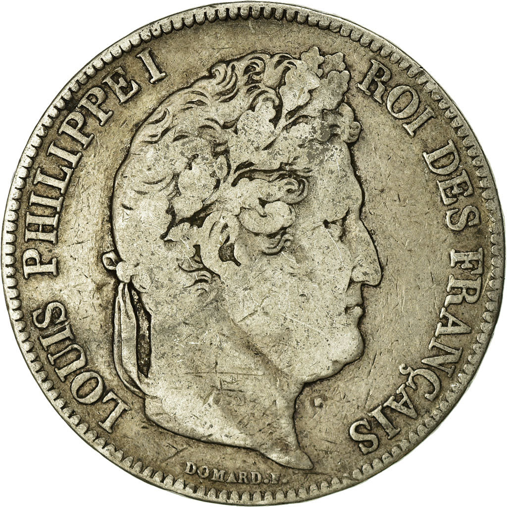 Monnaie, France, Louis-Philippe, 5 Francs, 1833, Strasbourg, TB, Argent
