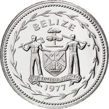 BELIZE, 5 Cents, 1977, Franklin Mint, KM #47b, MS(65-70), Aluminum, 1.08