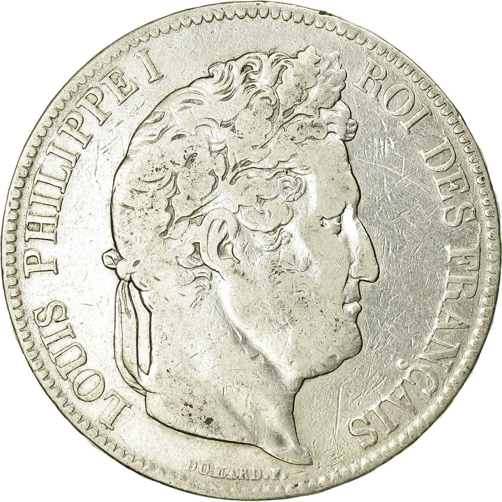 Münze, Frankreich, Louis-Philippe, 5 Francs, 1833, Strasbourg, S, Silber