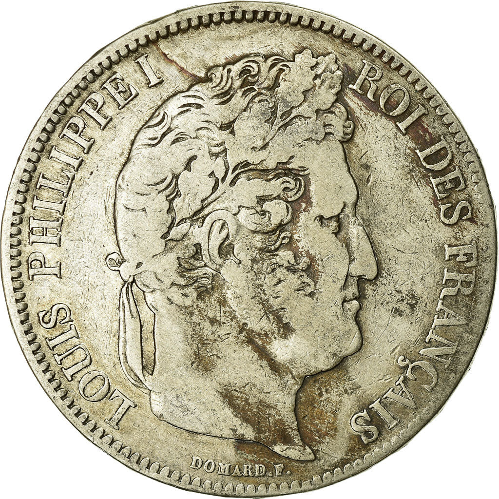 Monnaie, France, Louis-Philippe, 5 Francs, 1836, Marseille, TB, Argent