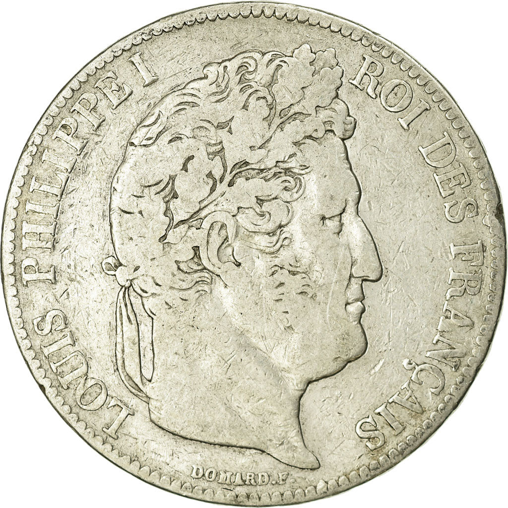 Monnaie, France, Louis-Philippe, 5 Francs, 1836, Strasbourg, TB, Argent