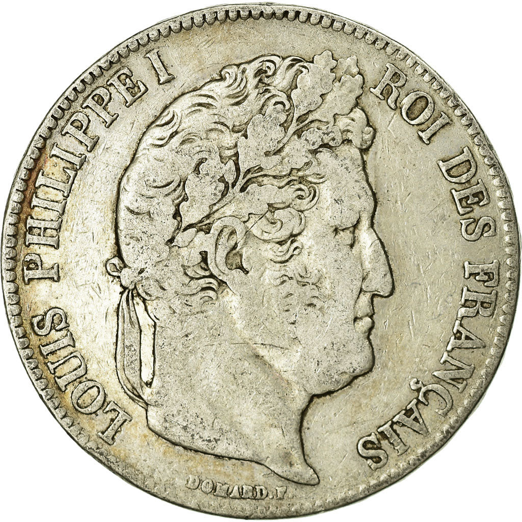 Coin, France, Louis-Philippe, 5 Francs, 1836, Rouen, VF(20-25), Silver