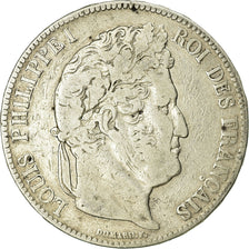 Moneta, Francia, Louis-Philippe, 5 Francs, 1836, Rouen, MB, Argento, KM:749.2