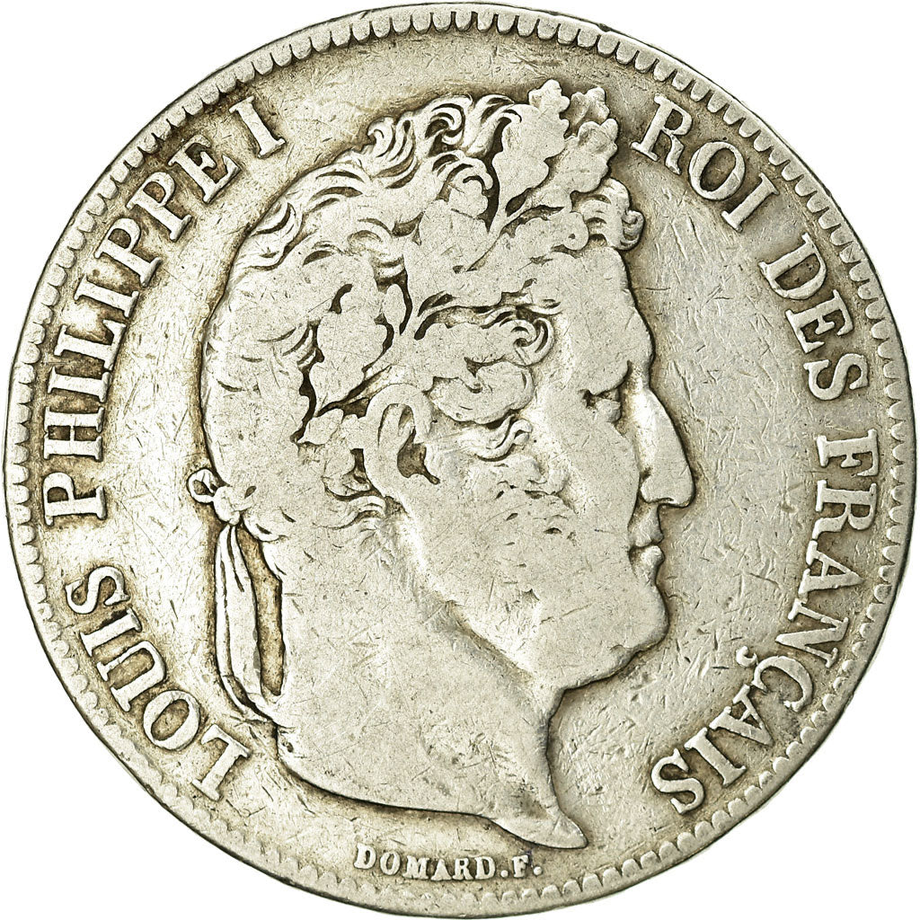 Coin, France, Louis-Philippe, 5 Francs, 1836, Lille, VF(20-25), Silver
