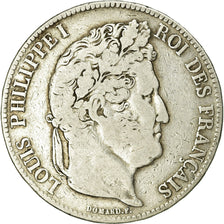 Coin, France, Louis-Philippe, 5 Francs, 1836, Lille, VF(20-25), Silver