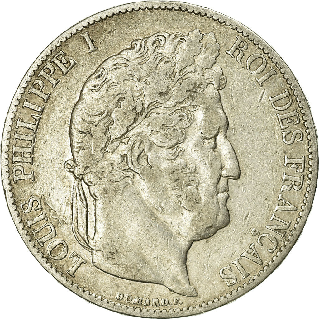 Coin, France, Louis-Philippe, 5 Francs, 1844, Paris, VF(20-25), Silver