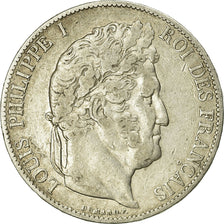 Coin, France, Louis-Philippe, 5 Francs, 1844, Paris, VF(20-25), Silver