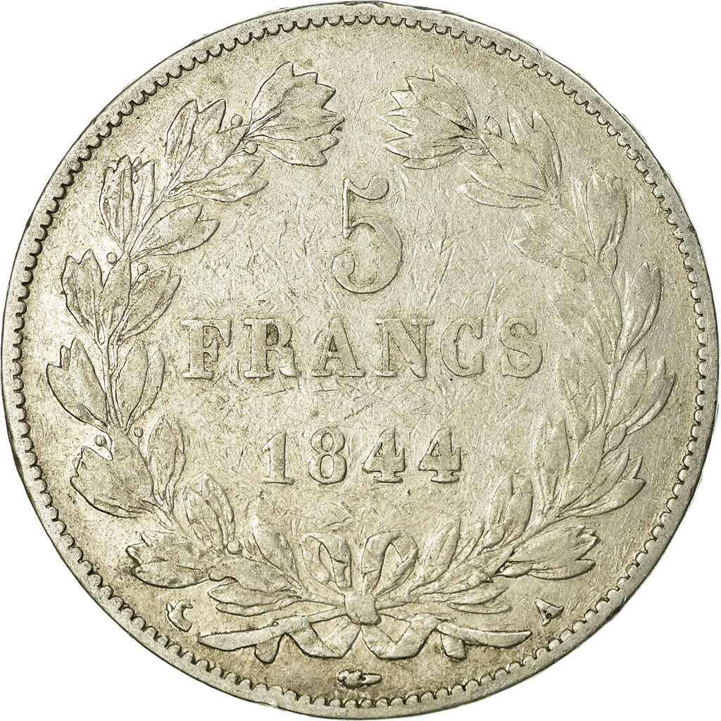 Coin, France, Louis-Philippe, 5 Francs, 1844, Paris, VF(20-25), Silver