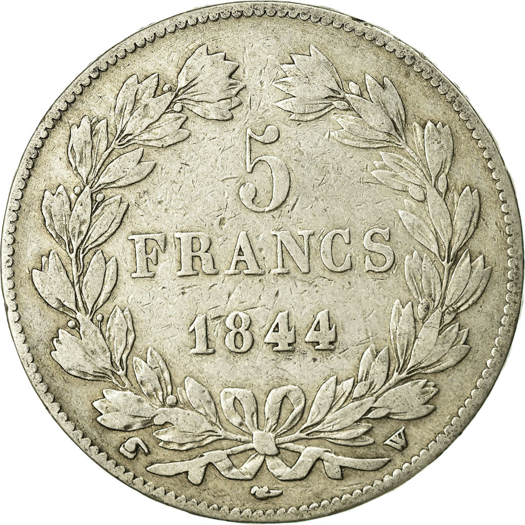 Moneta, Francia, Louis-Philippe, 5 Francs, 1844, Lille, MB, Argento, KM:749.13