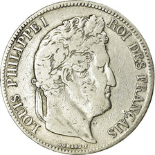 Coin, France, Louis-Philippe, 5 Francs, 1840, Lille, VF(20-25), Silver