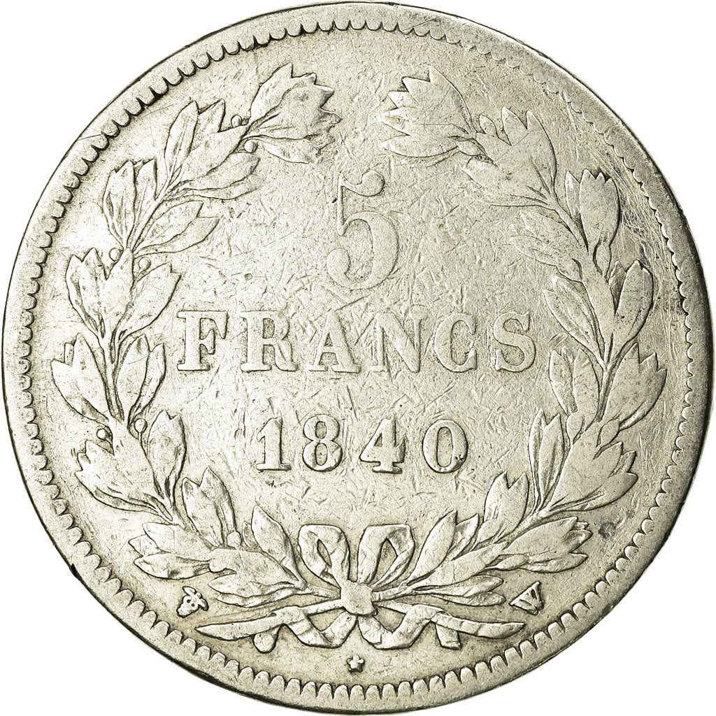 Coin, France, Louis-Philippe, 5 Francs, 1840, Lille, VF(20-25), Silver