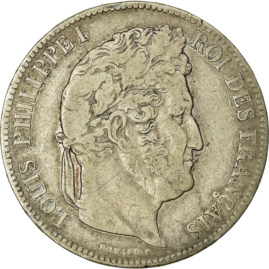Moneta, Francia, Louis-Philippe, 5 Francs, 1840, Bordeaux, MB, Argento
