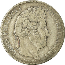 Moneta, Francia, Louis-Philippe, 5 Francs, 1840, Bordeaux, MB, Argento