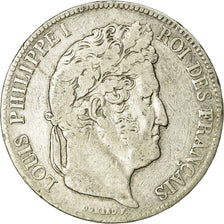 Coin, France, Louis-Philippe, 5 Francs, 1840, Rouen, VF(20-25), Silver