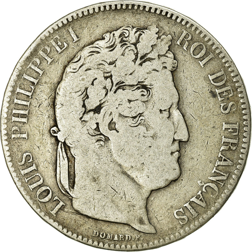 Monnaie, France, Louis-Philippe, 5 Francs, 1843, Bordeaux, TB, Argent