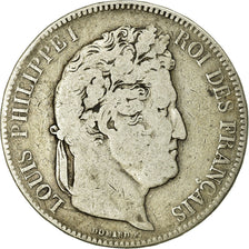 Monnaie, France, Louis-Philippe, 5 Francs, 1843, Bordeaux, TB, Argent