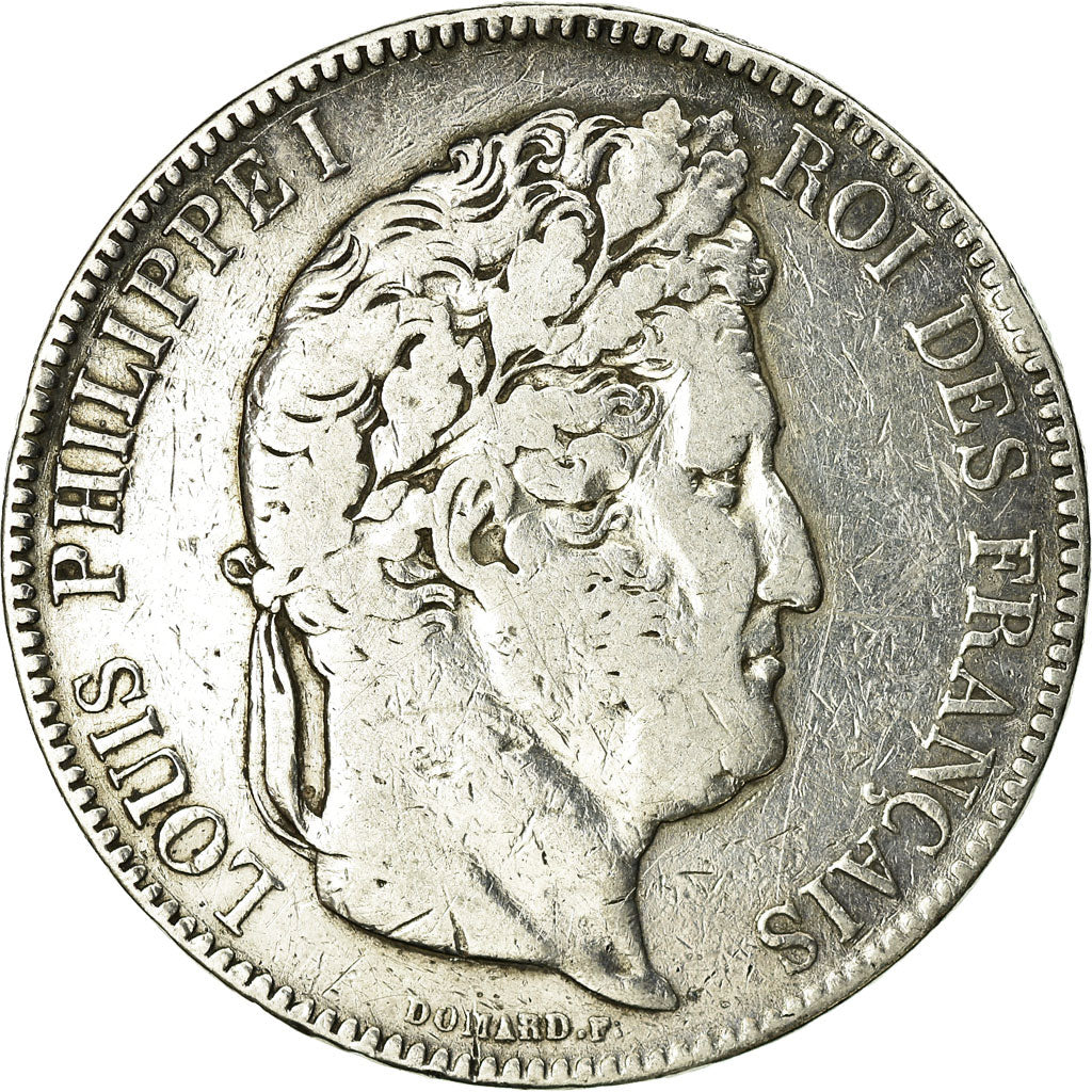 Monnaie, France, Louis-Philippe, 5 Francs, 1843, Paris, TB, Argent, Gadoury:678