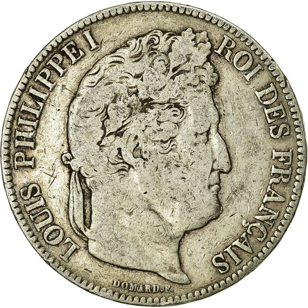 Coin, France, Louis-Philippe, 5 Francs, 1843, Rouen, VF(20-25), Silver