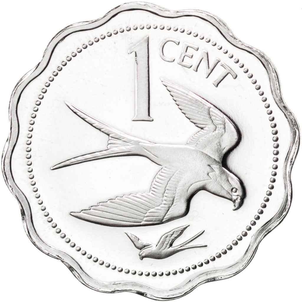 BELIZE, Cent, 1977, Franklin Mint, KM #46b, MS(65-70), Aluminum, 0.81
