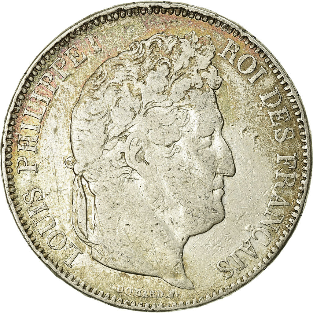 Monnaie, France, Louis-Philippe, 5 Francs, 1843, Strasbourg, TB, Argent