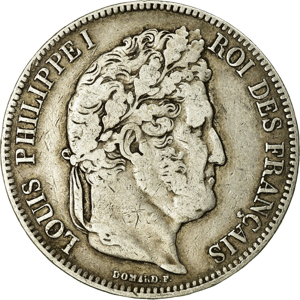 Monnaie, France, Louis-Philippe, 5 Francs, 1843, Strasbourg, TB, Argent