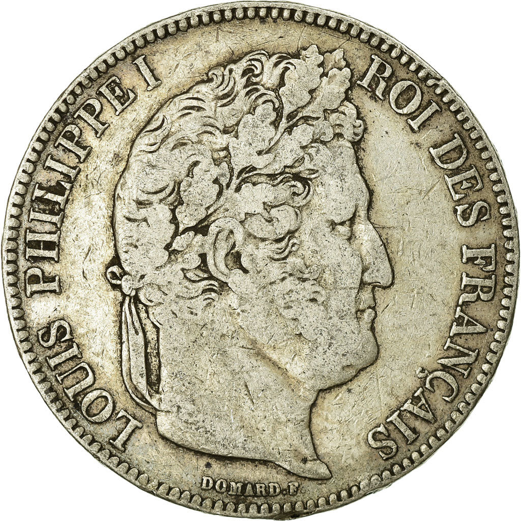 Coin, France, Louis-Philippe, 5 Francs, 1843, Lille, VF(20-25), Silver