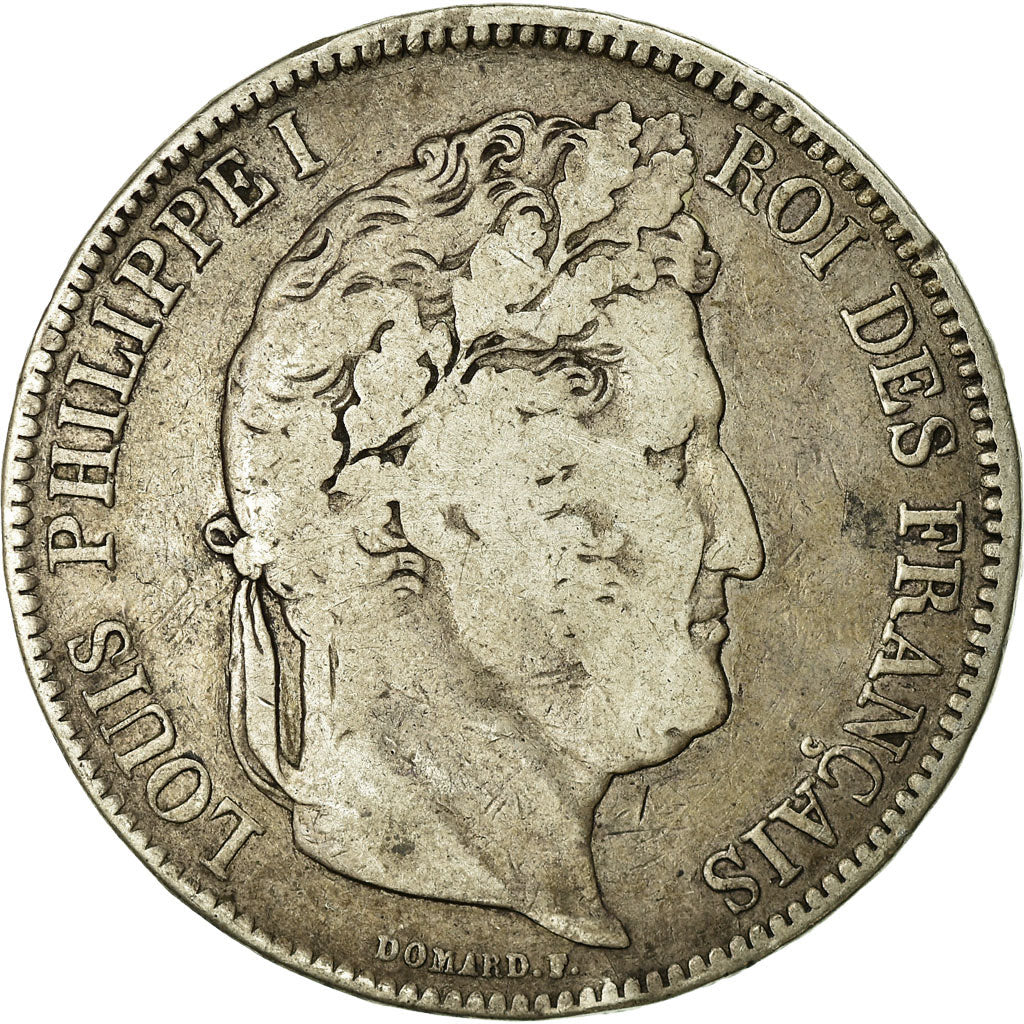 Coin, France, Louis-Philippe, 5 Francs, 1843, Lille, VF(20-25), Silver