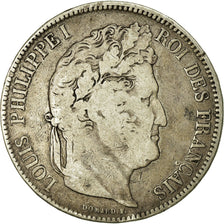 Coin, France, Louis-Philippe, 5 Francs, 1843, Lille, VF(20-25), Silver
