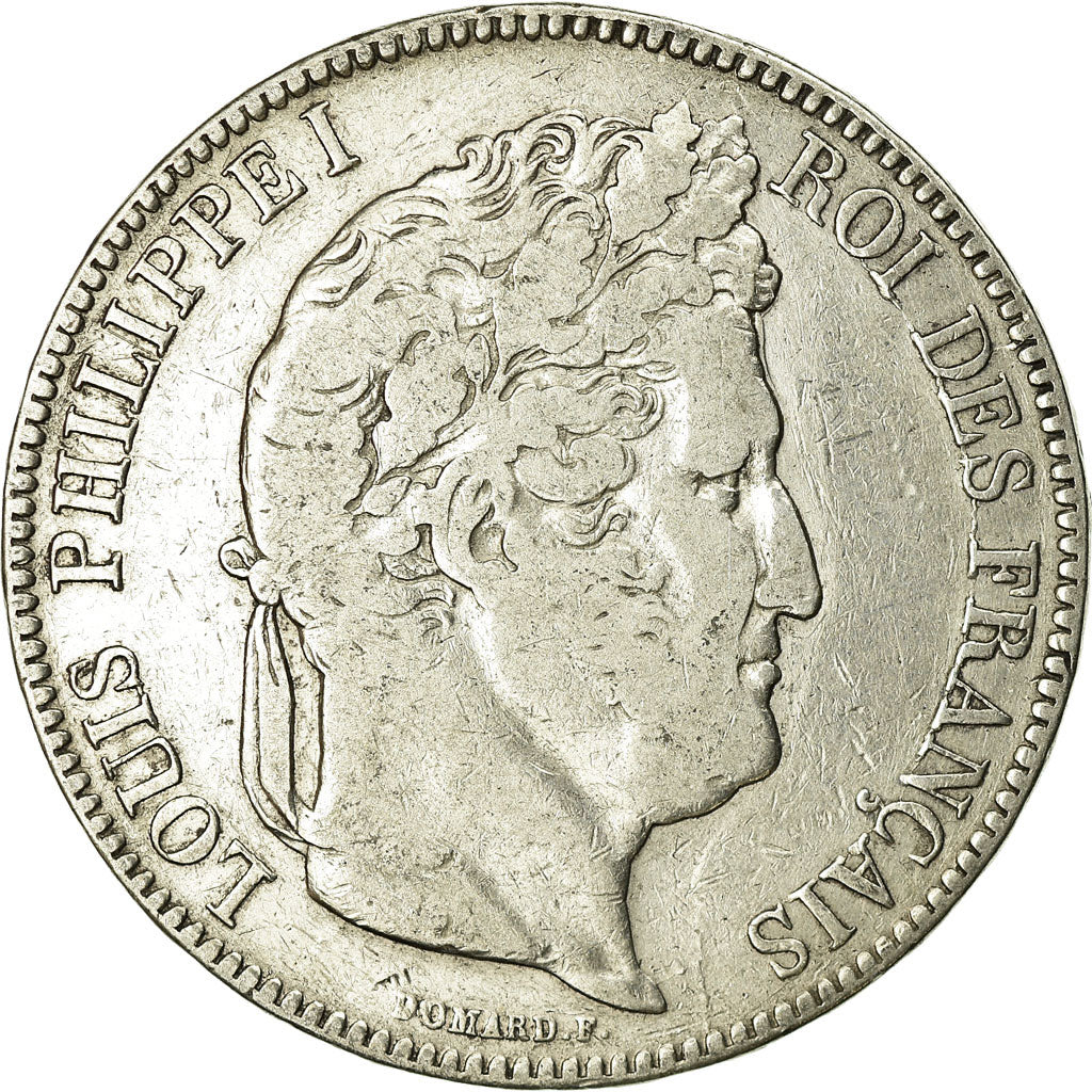 Coin, France, Louis-Philippe, 5 Francs, 1843, Lille, VF(20-25), Silver