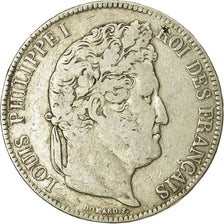 Coin, France, Louis-Philippe, 5 Francs, 1834, Rouen, VF(20-25), Silver